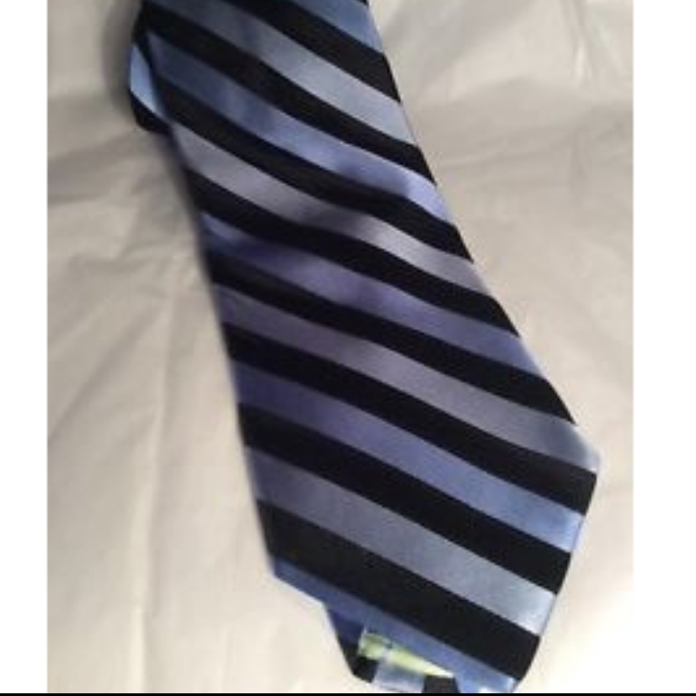 Men's City of London 100% Silk Blue Grey Tie Vtg